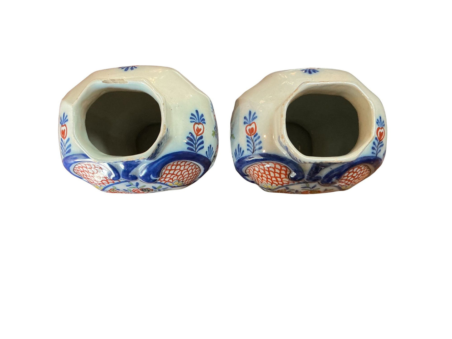 Early 19th century Polychrome Delft Ginger Jars