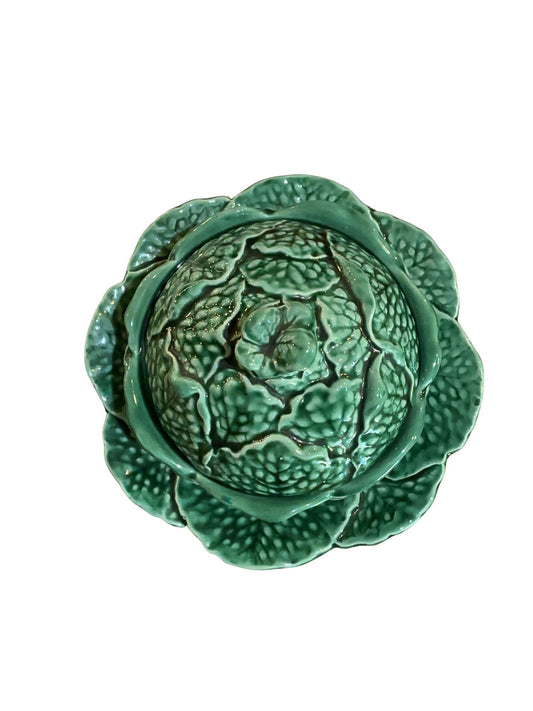 Sarreguemines France Cabbage Ware Petite Tureen