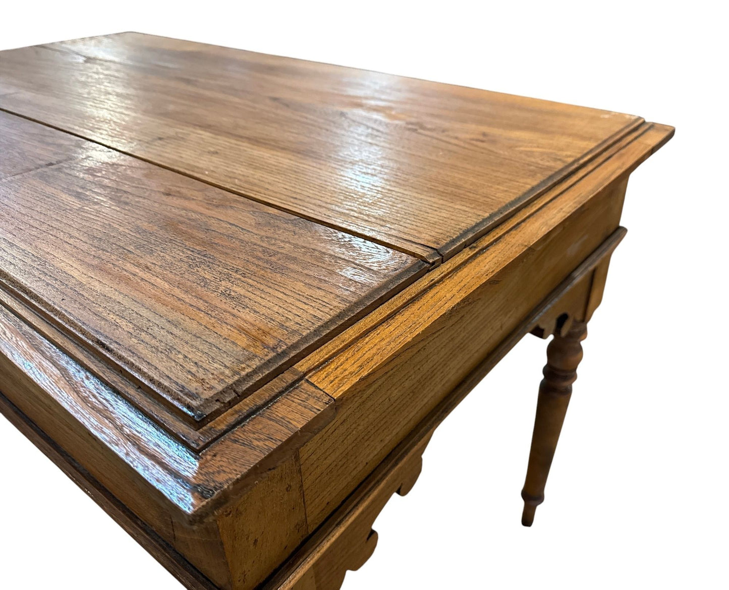 French Elm Wood Writing Desk, Circa 1900-20’s