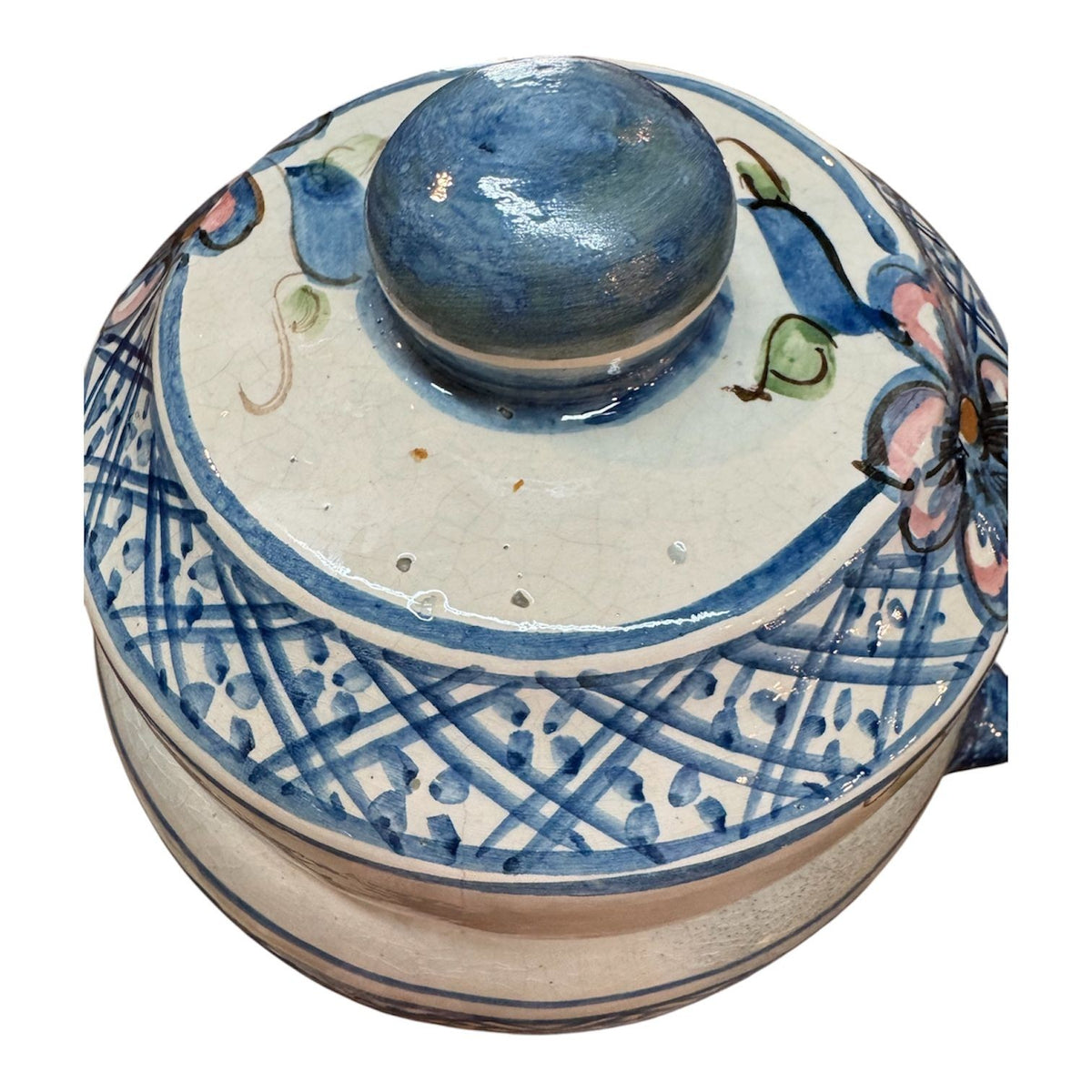 Circa 1900 Spanish Apothocary Tabac Jar