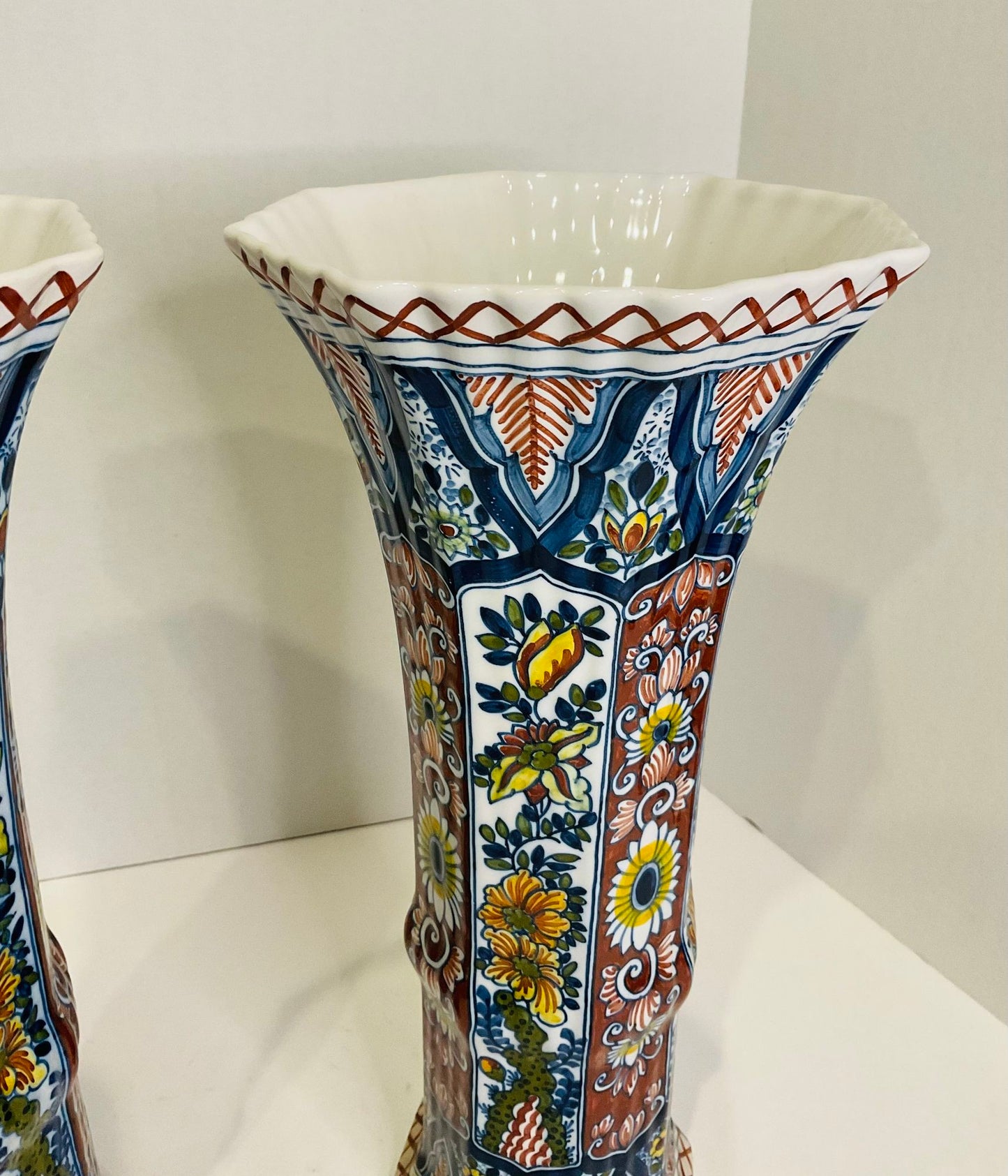 Boch Delft Urn and Vases
