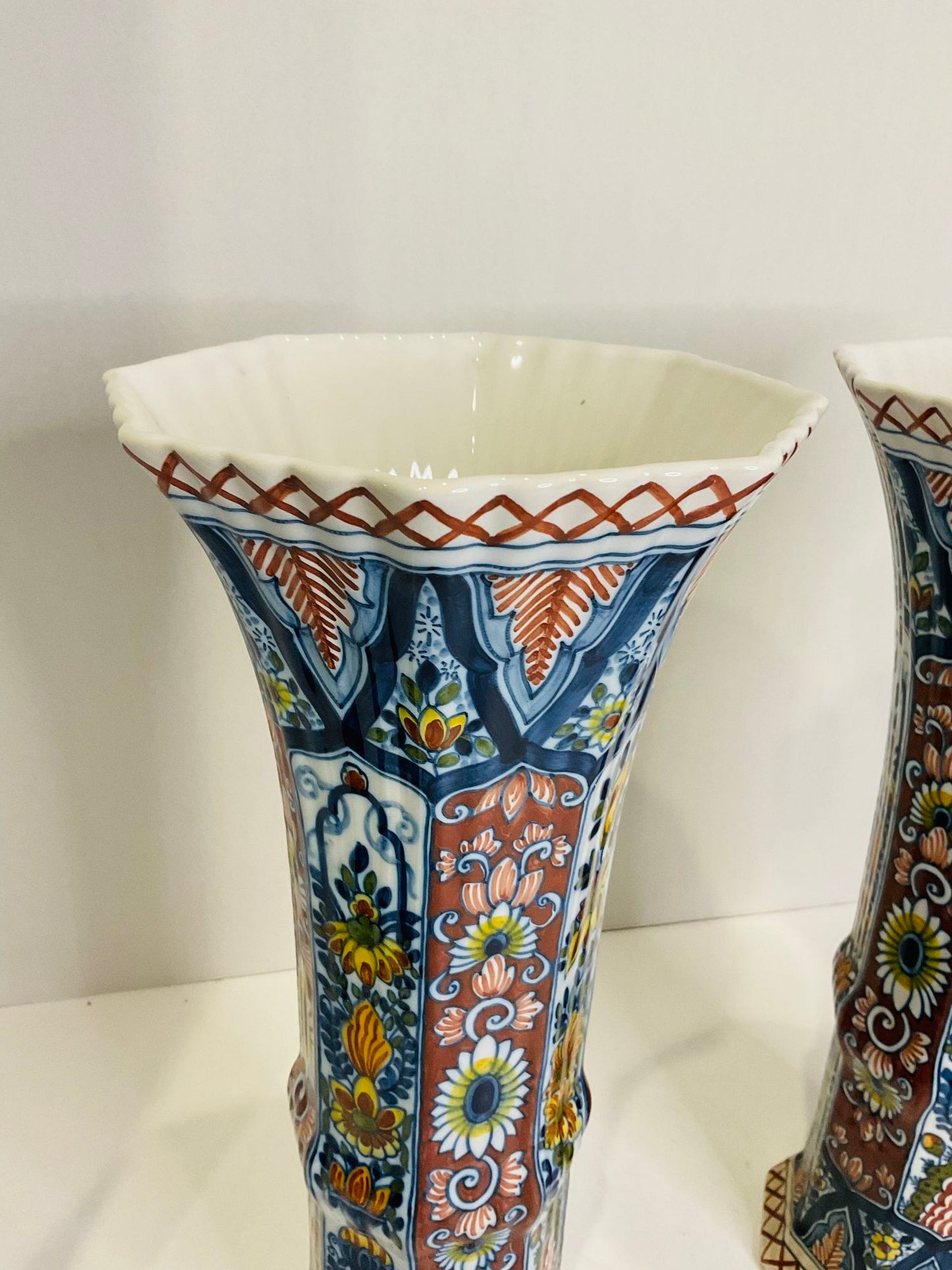 Boch Delft Urn and Vases