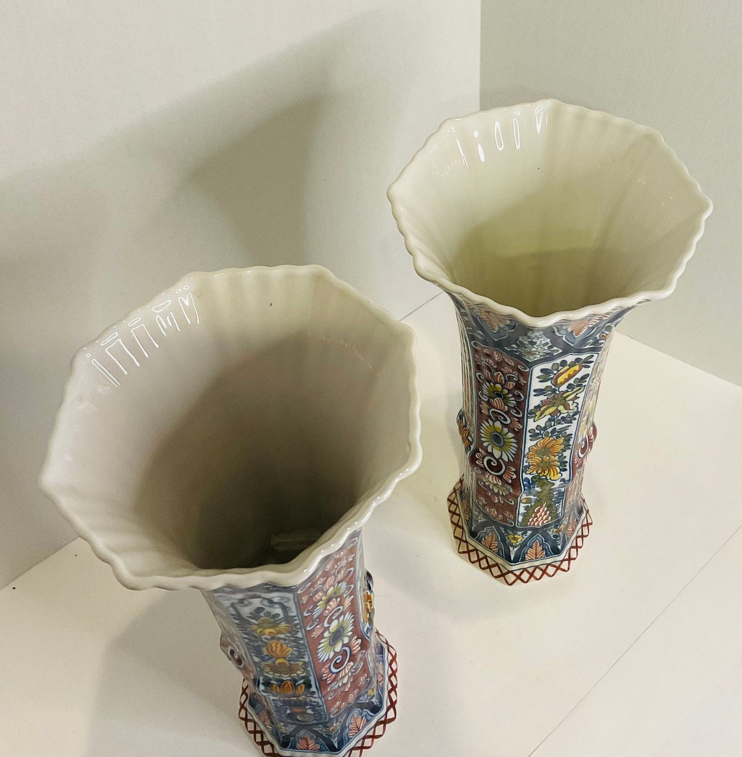 Boch Delft Urn and Vases