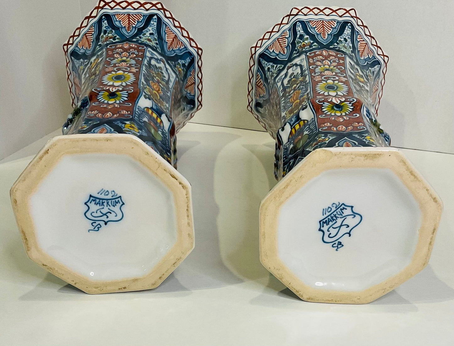 Boch Delft Urn and Vases