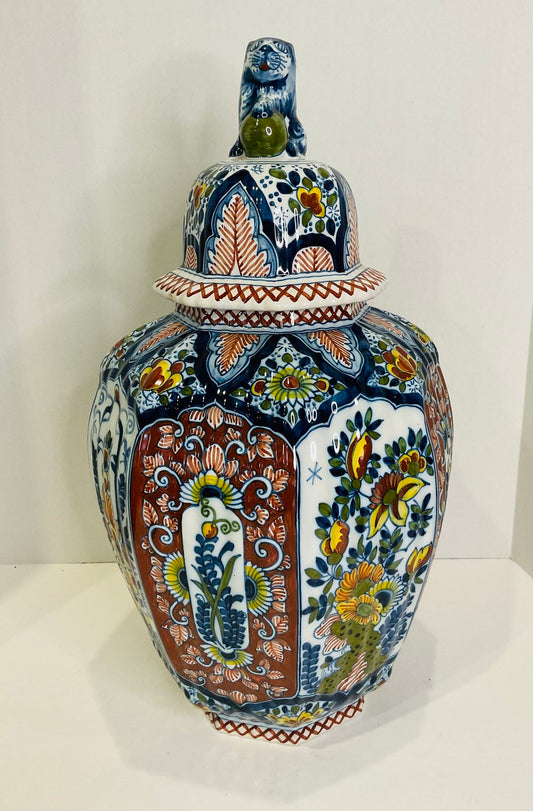 Boch Delft Urn and Vases
