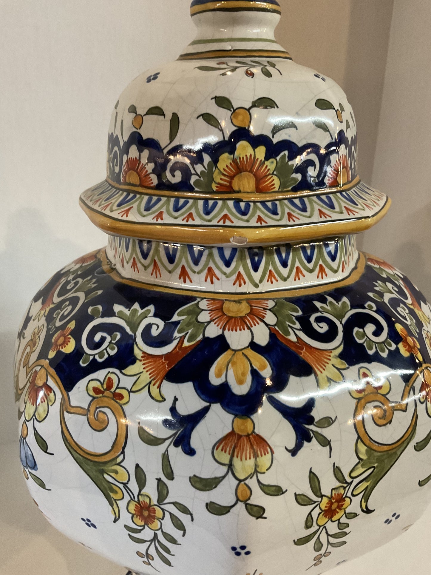 Antique Hand Painted Urn