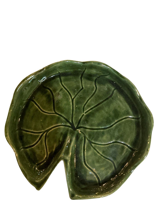 Antique French Majolica Lily Pad