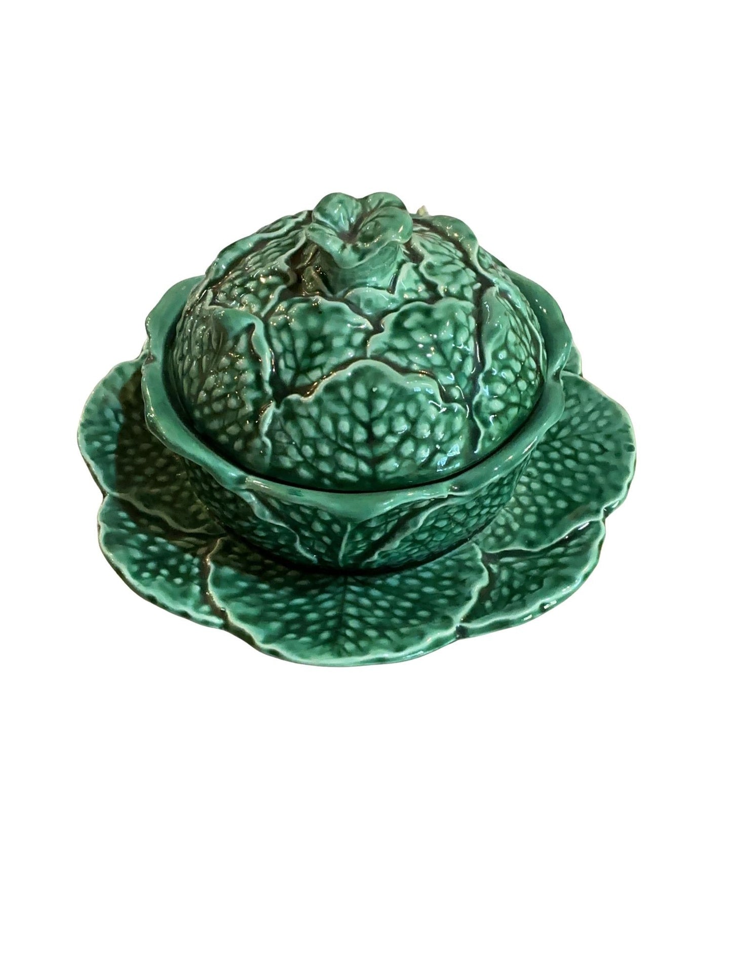 Sarreguemines France Cabbage Ware Petite Tureen