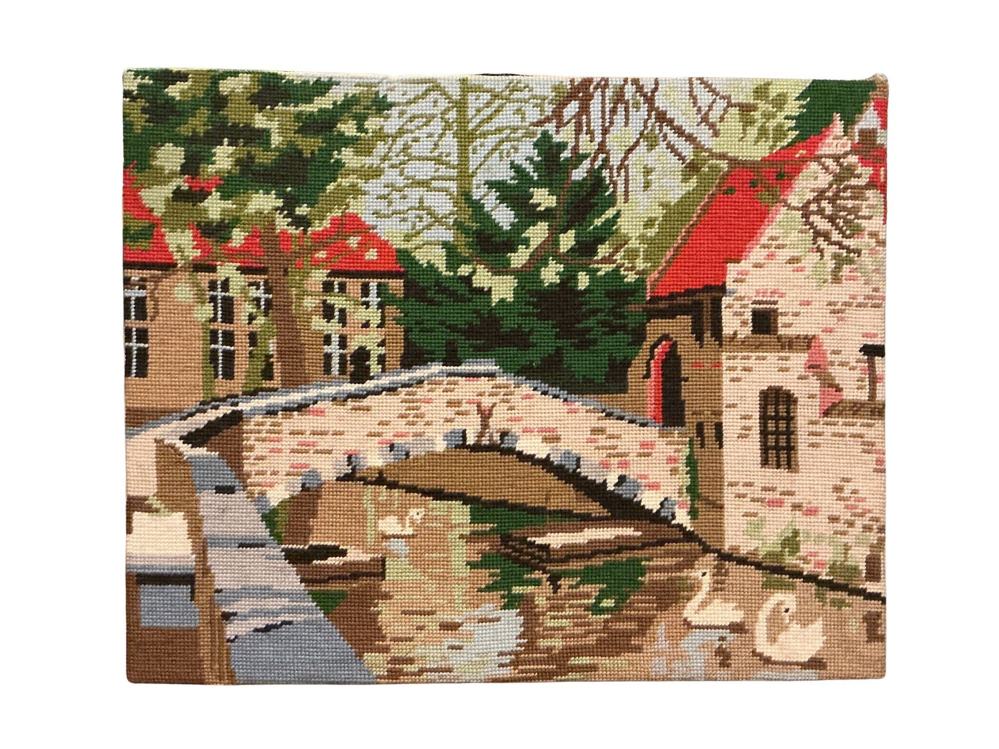 Bruges Swans in Needlepoint