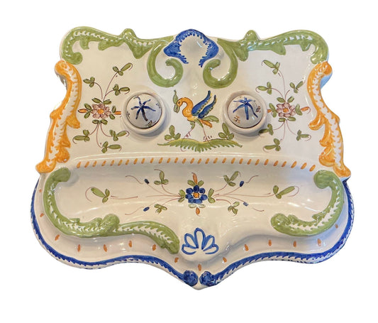 Rouen France Inkwell Desk Set