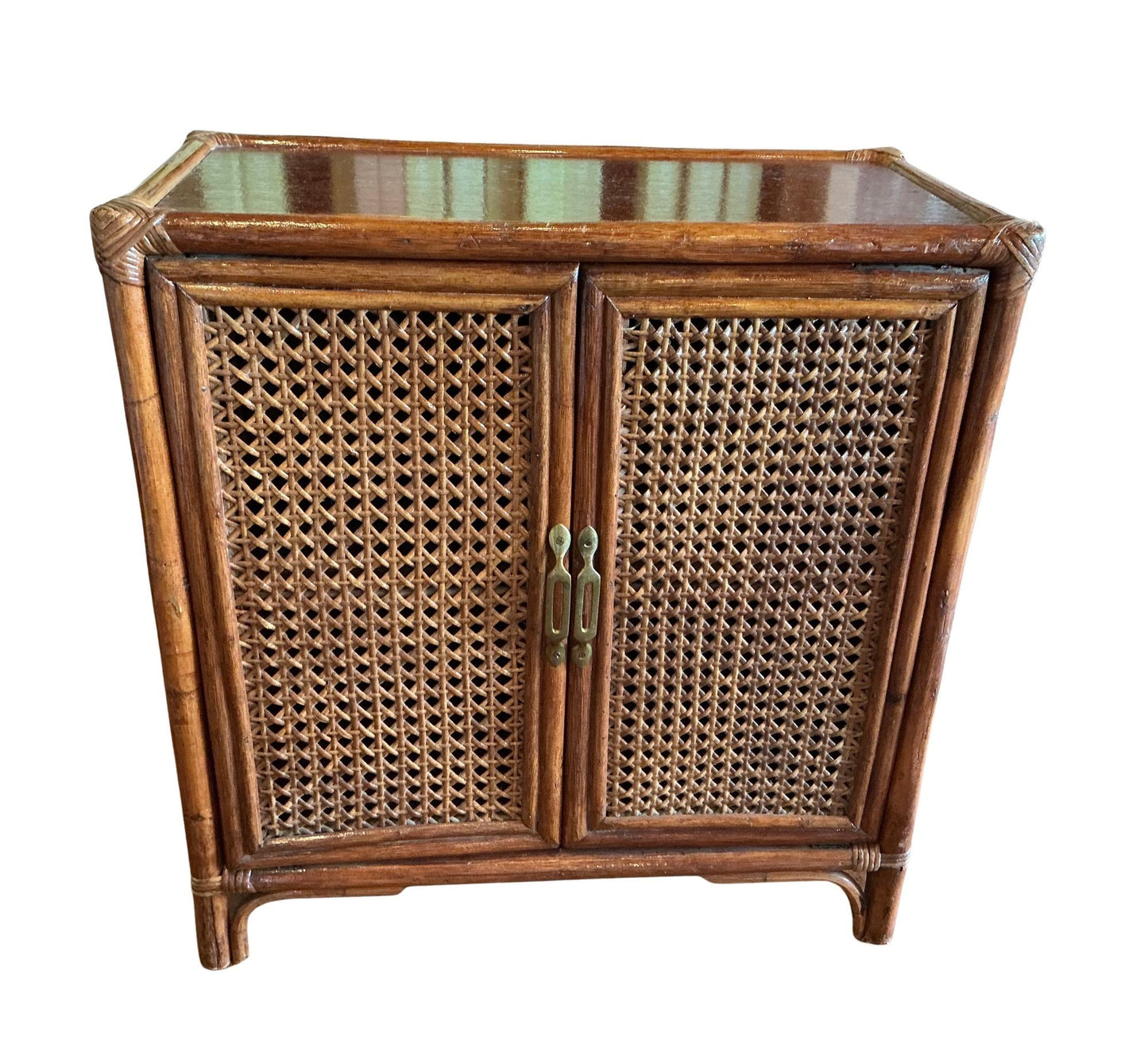 Mid Century French Designer Bamboo Cabinet