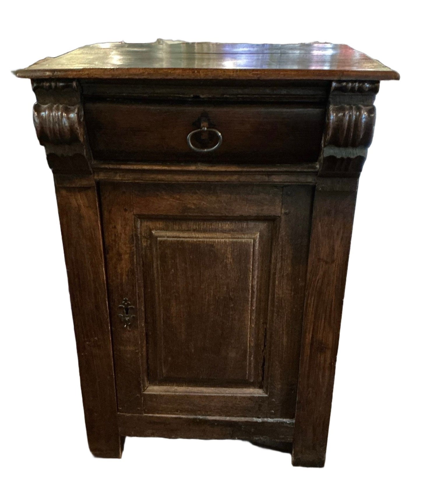 French Walnut One Door Buffet, Circa 1860-1880