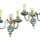 Dutch Delft Hand Painted Sconces - Pair
