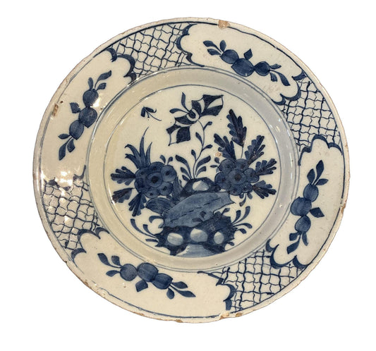 Delft Plate, Circa 1765