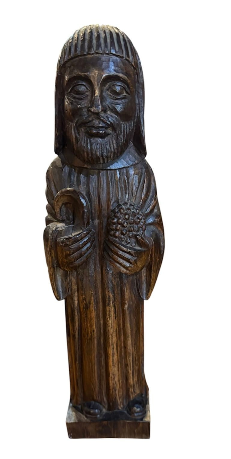 Hand Carved Antique Saint