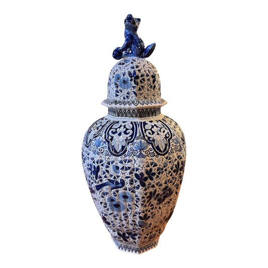 19th Century Monumental Delft Ginger Jar
