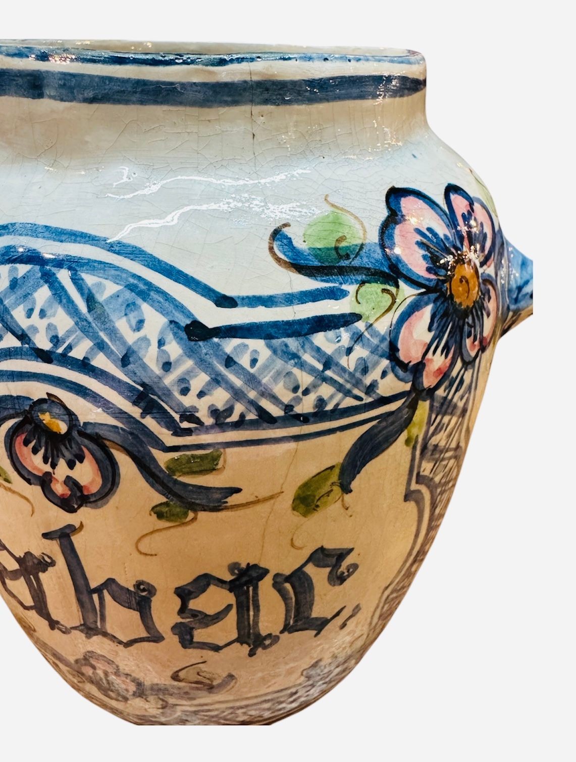 Circa 1900 Spanish Apothocary Tabac Jar