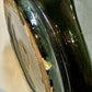 Large Antique Art Deco Faience Majolica Vase Decorated With Sculpted Delicate Flowers