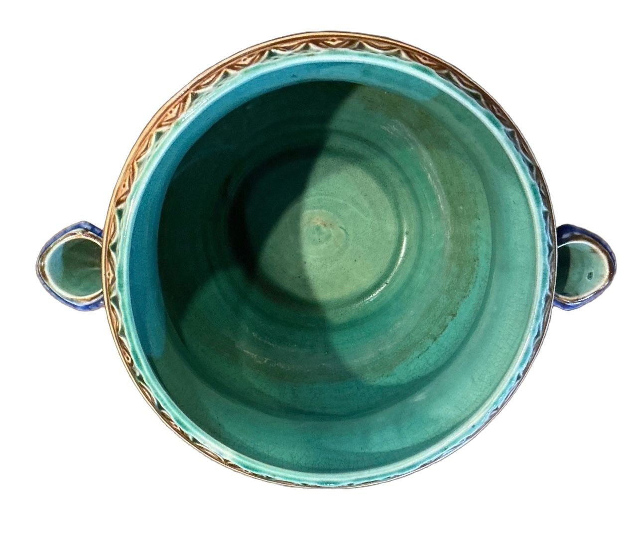 Belgian Majolica Cache Pots Circa 1900