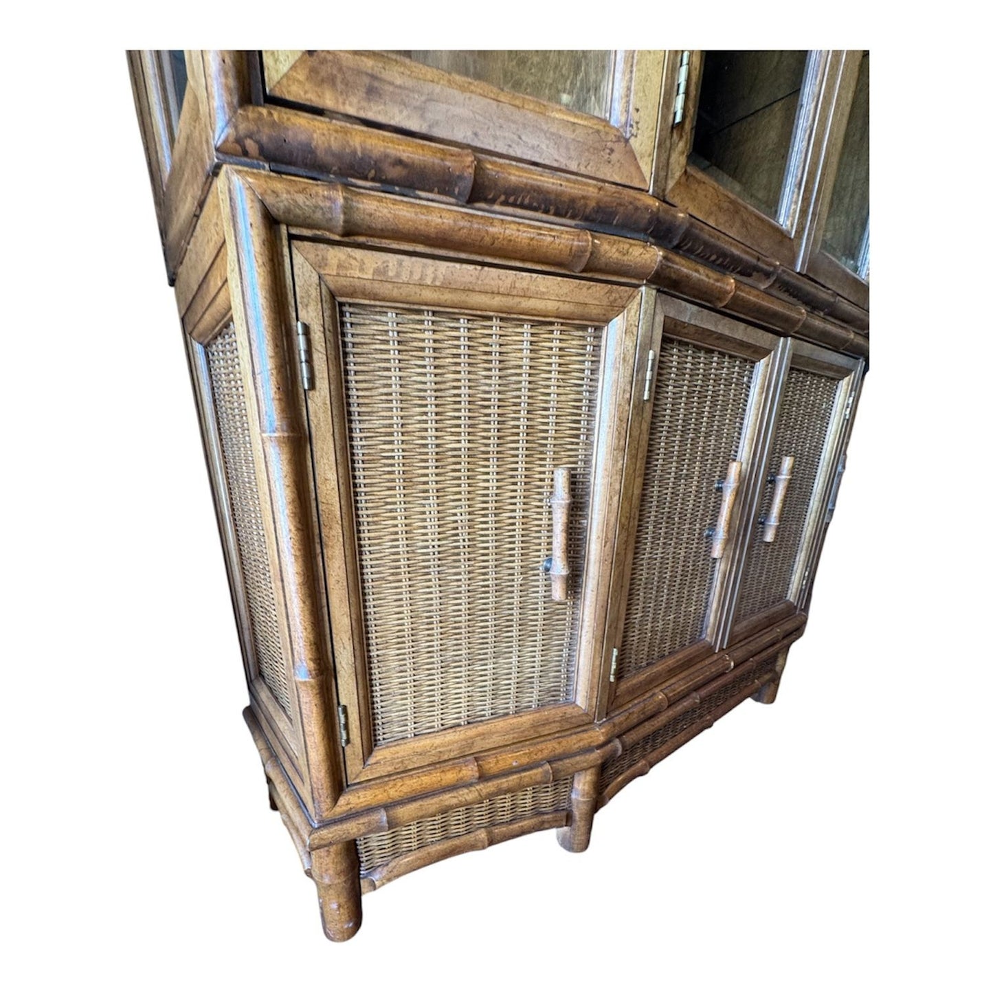 Mid-century Faux Bamboo/Rattan Dining Set