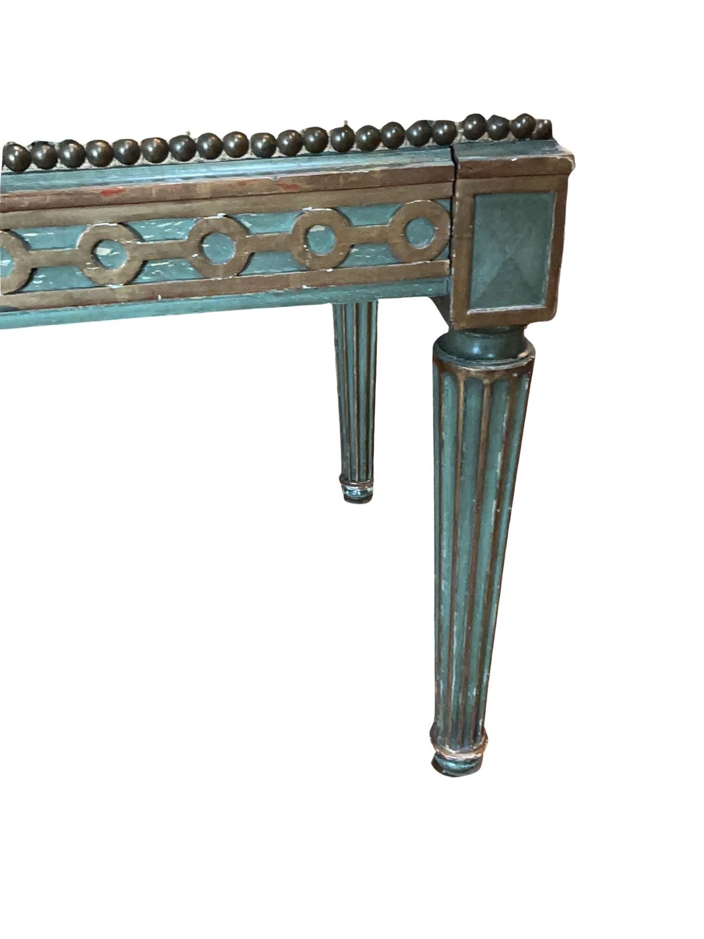 19th century Louis XVI Music bench with gilt and original tapestry