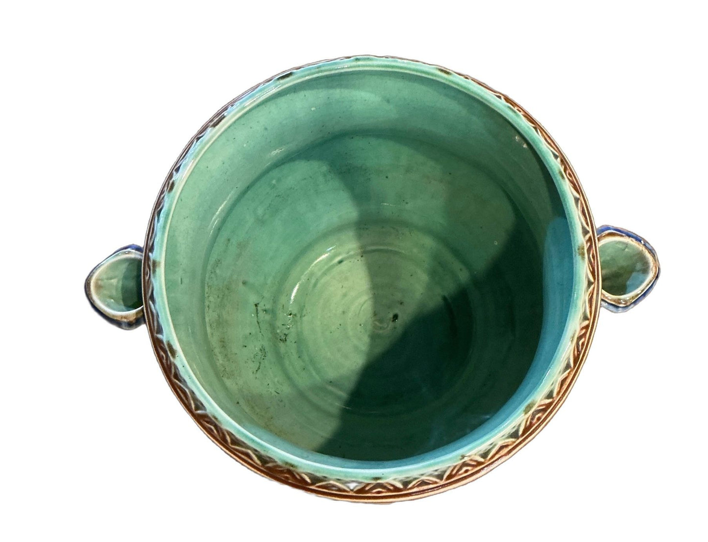 Belgian Majolica Cache Pots Circa 1900