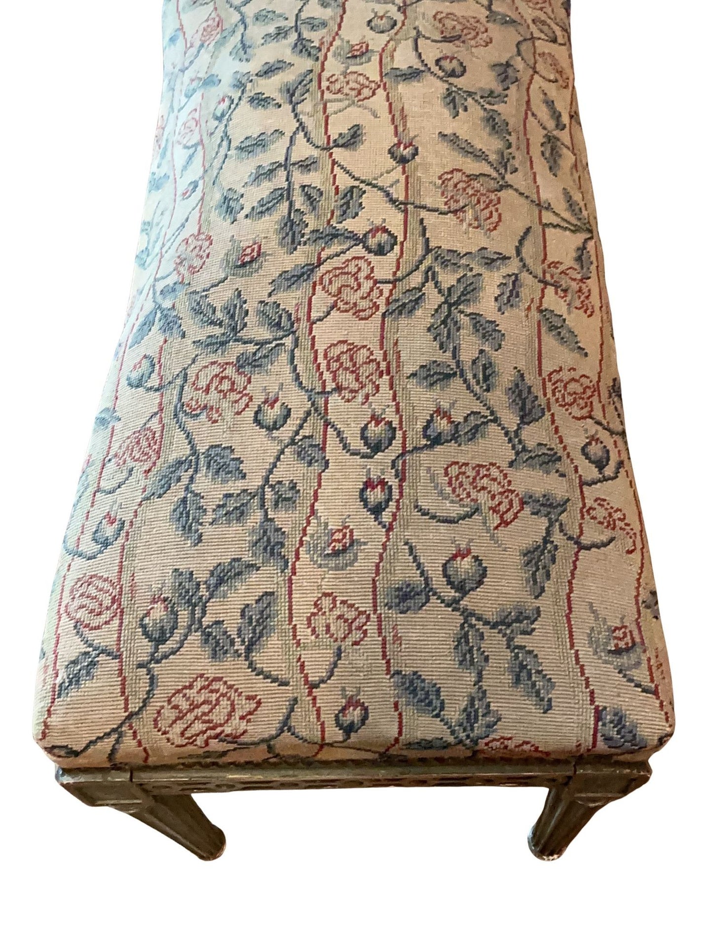 19th century Louis XVI Music bench with gilt and original tapestry