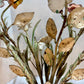 Whimsical Pair Of Mid Centry Italian Florentine Tole Style Bent Metal Electric Floral Sconces