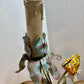Whimsical Pair Of Mid Centry Italian Florentine Tole Style Bent Metal Electric Floral Sconces