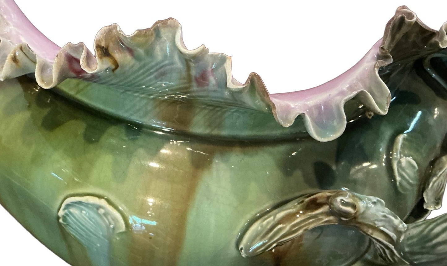 Circa 1900 Majolica Jardiniere
