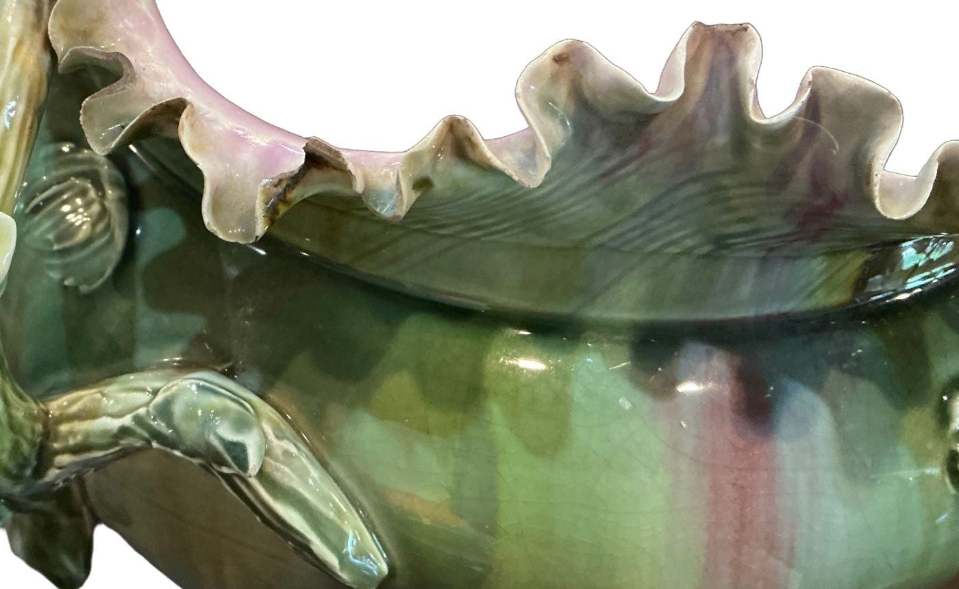 Circa 1900 Majolica Jardiniere