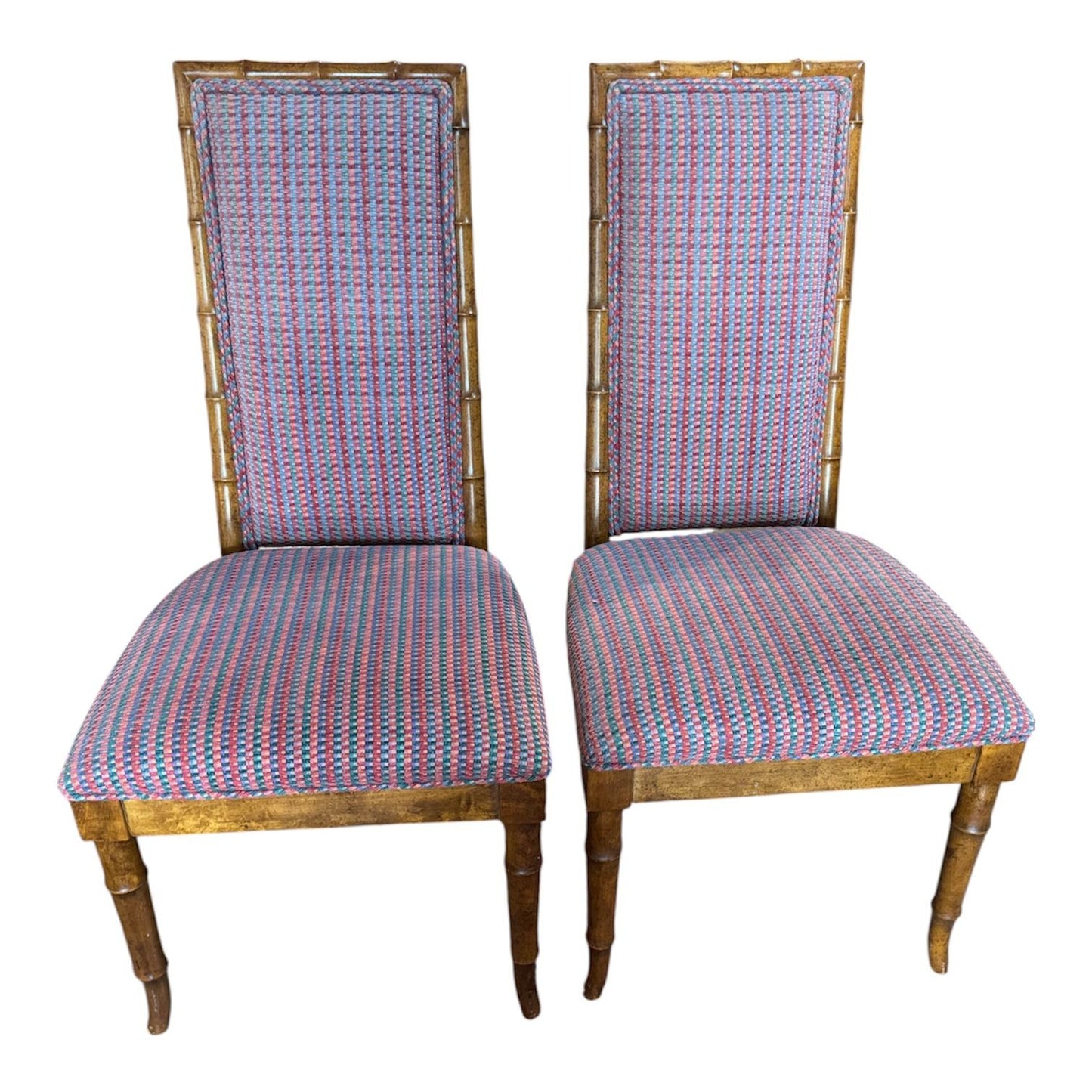 Mid-century Faux Bamboo/Rattan Dining Set