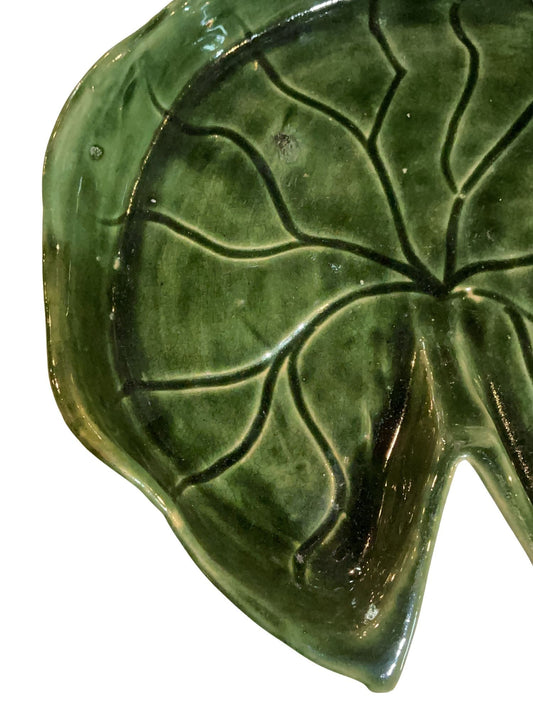Antique French Majolica Lily Pad