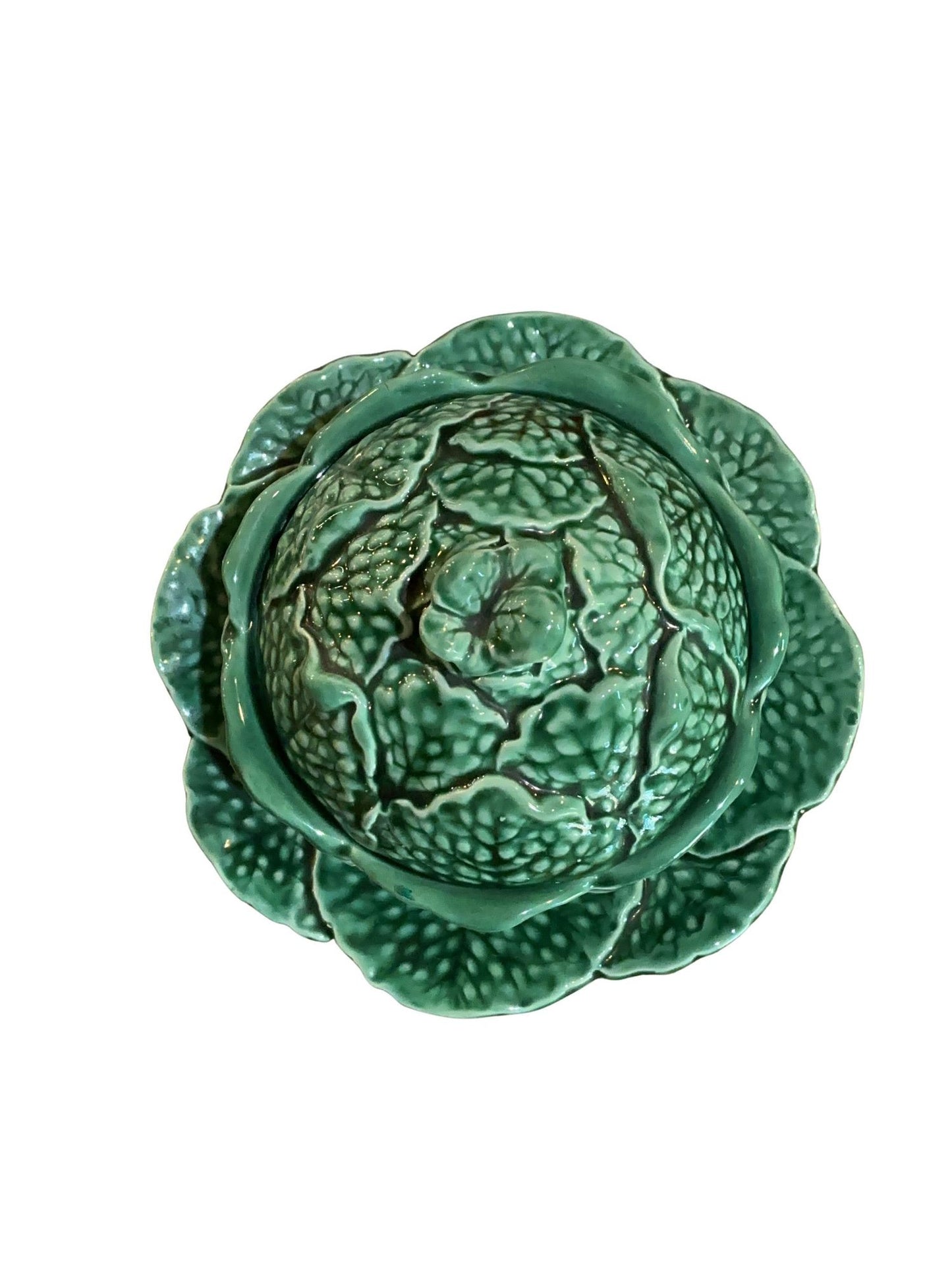 Sarreguemines France Cabbage Ware Petite Tureen