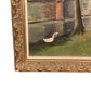 Bruges Swan 1920-1930s Oil Painting