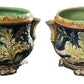 Belgian Majolica Cache Pots Circa 1900