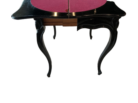 Rococo Ebonized Game Table Circa 1900