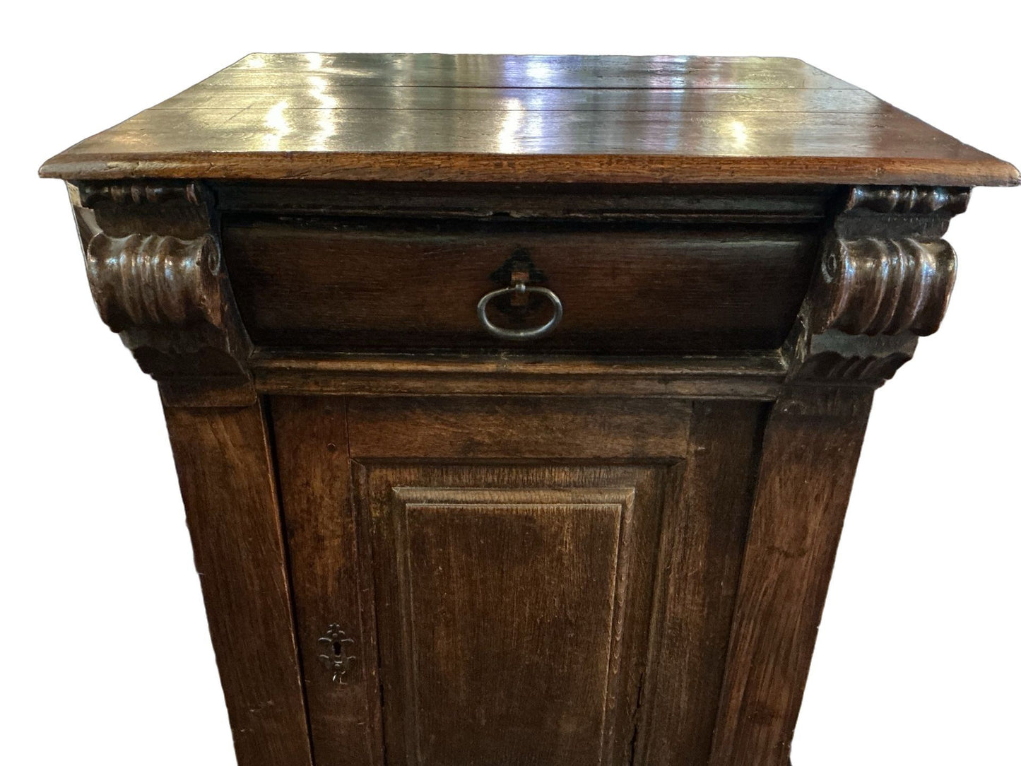 French Walnut One Door Buffet, Circa 1860-1880
