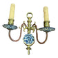 Dutch Delft Hand Painted Sconces - Pair