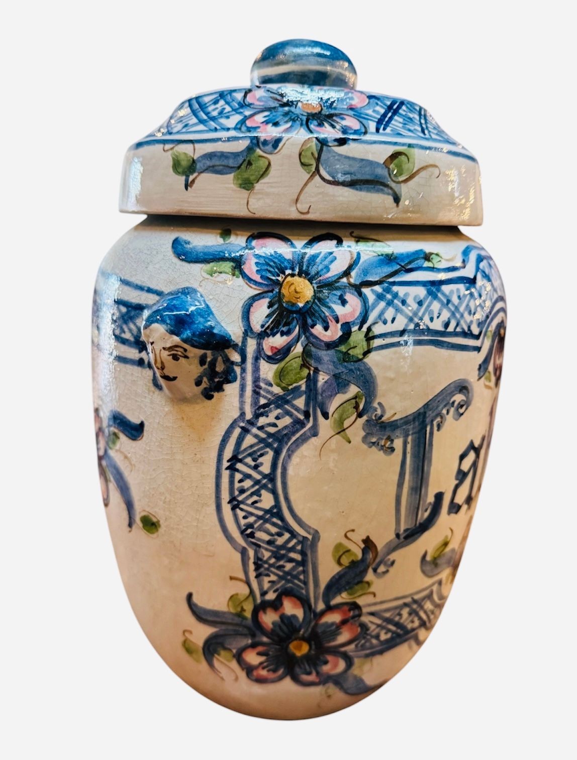 Circa 1900 Spanish Apothocary Tabac Jar