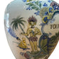 Circa 1880-1900 Polychrome Delft Toeback Jar