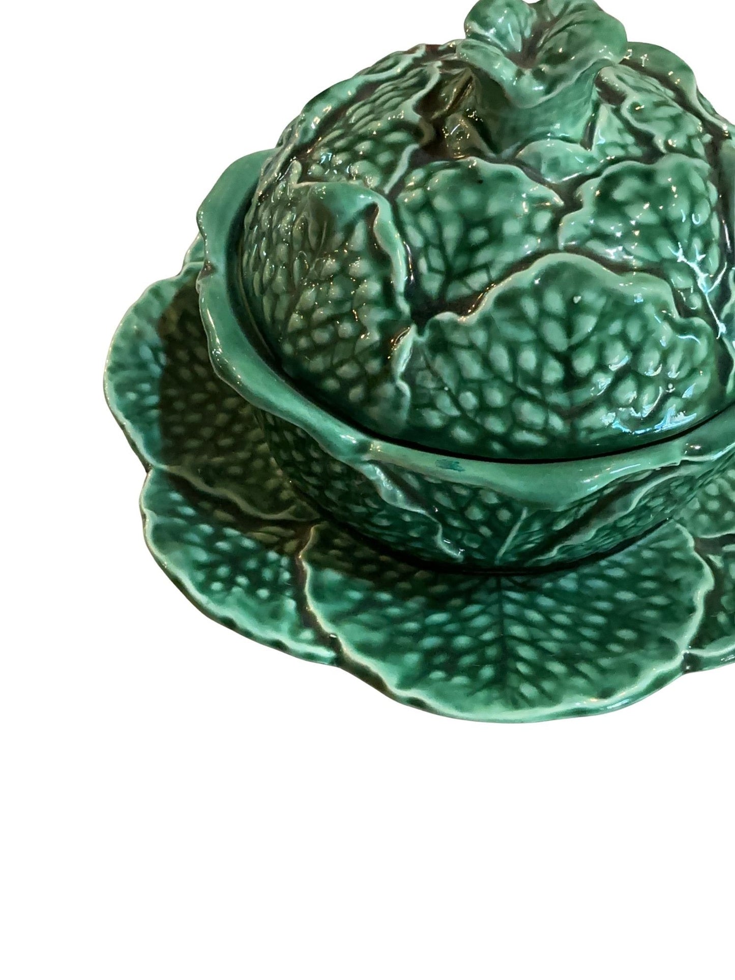 Sarreguemines France Cabbage Ware Petite Tureen