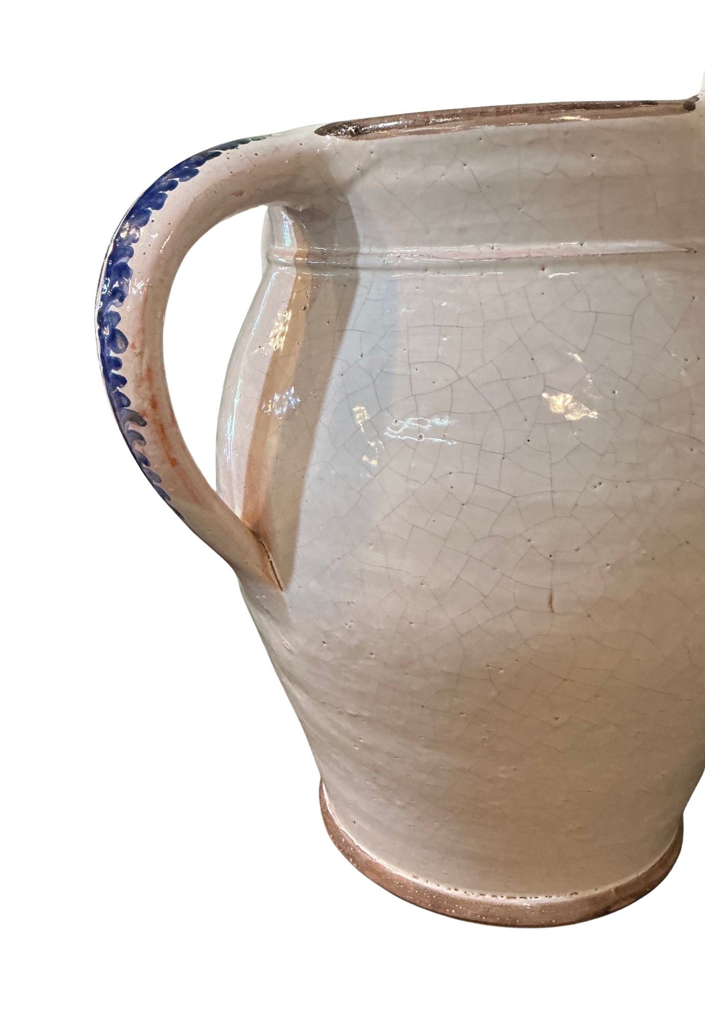 Antique French Pottery Milk Jug