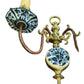 Dutch Delft Hand Painted Sconces - Pair