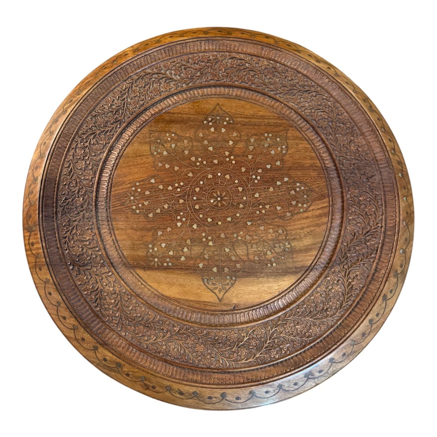 Antique Turkish Tea Table with Inlay