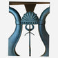 1920’2 Art Deco France Swan Table, Cast Iron Base and Walnut top