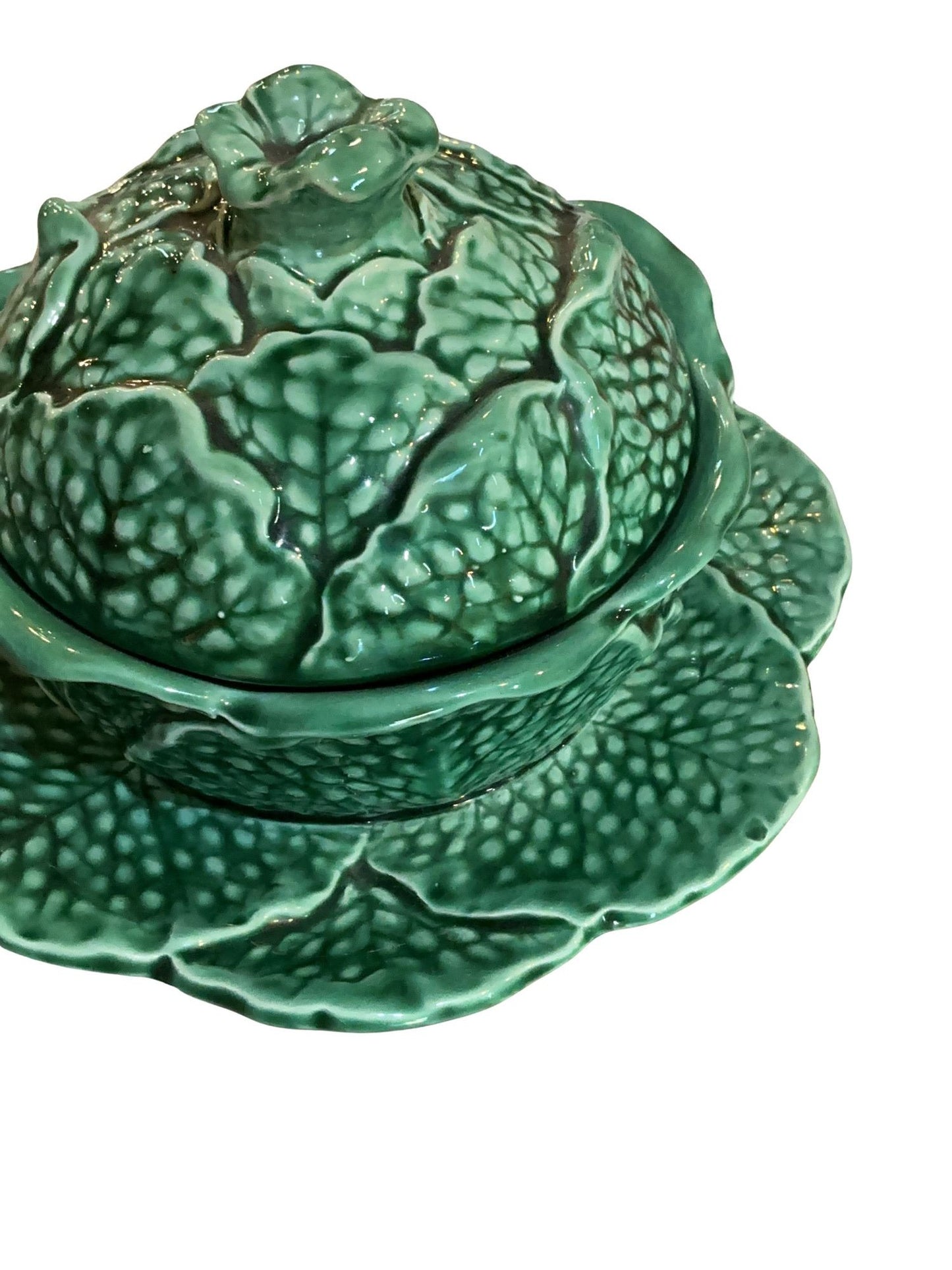 Sarreguemines France Cabbage Ware Petite Tureen