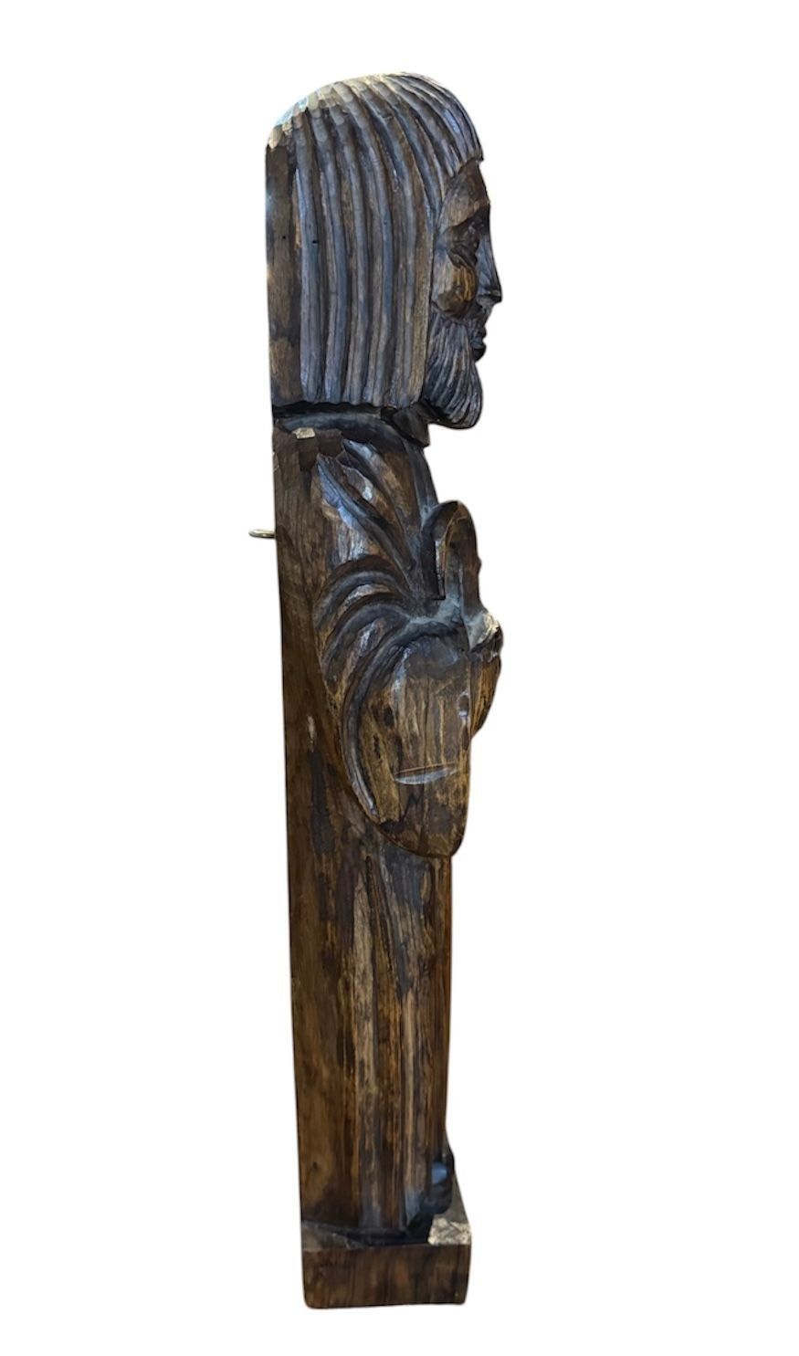 Hand Carved Antique Saint