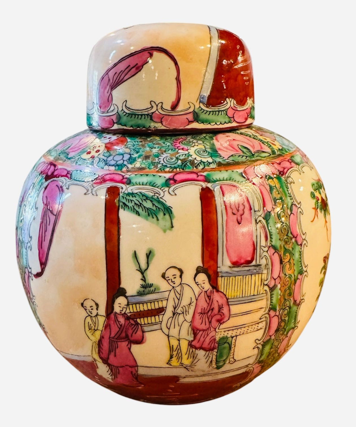 Famille Rose Ginger Jar