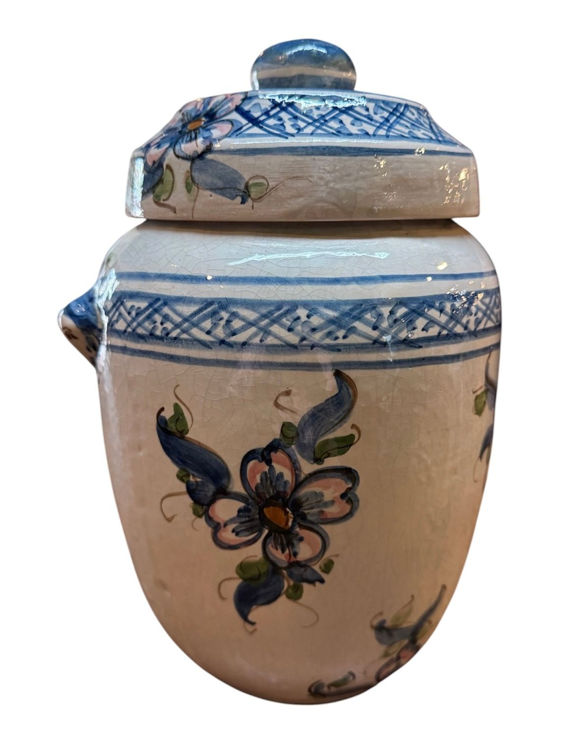 Circa 1900 Spanish Apothocary Tabac Jar